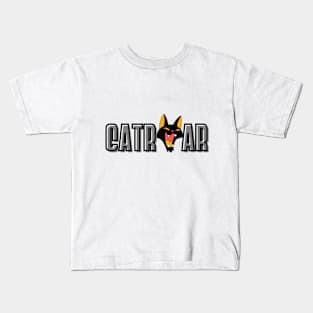 Catroar Cartoon Simplicity - Cat Roar Unique Design Gift Ideas Evergreen Kids T-Shirt